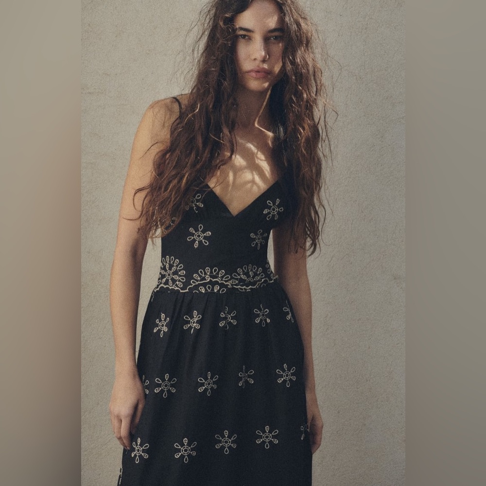 Zara Embroidered Dress XL - Picture 2 of 7
